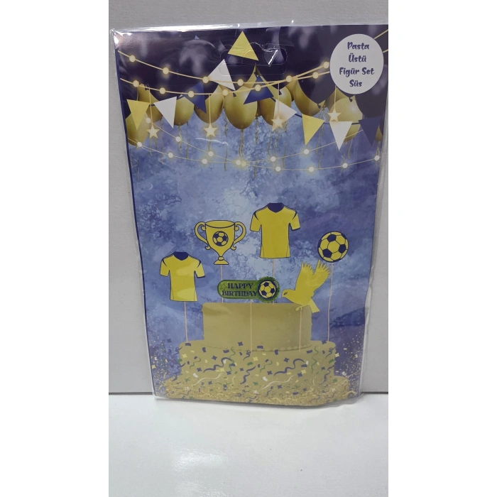 Fenerbahçe Temalı Pasta Üstü Süs