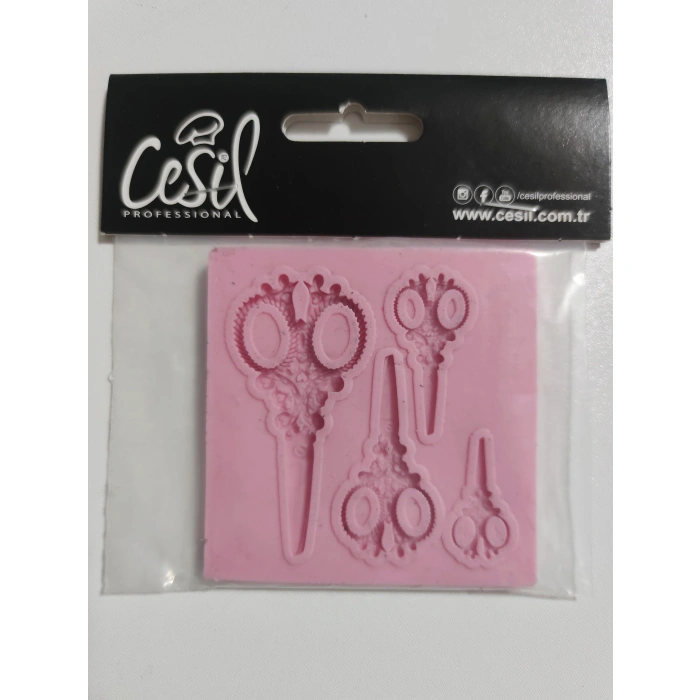 Cesil Makaslar Silikon Kalıp 7.5*7.5 cm