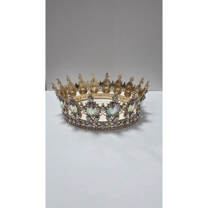 Pasta Üstü Metal Taç Büyük Boy