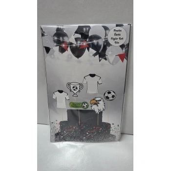 Beşiktaş Temalı Pasta Üstü Süs
