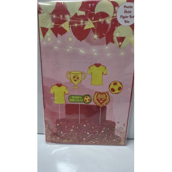 Galatasaray Temalı Pasta Üstü Süs