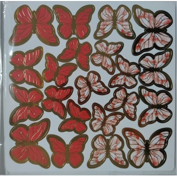 Dekoratif Kelebek Kırmızı