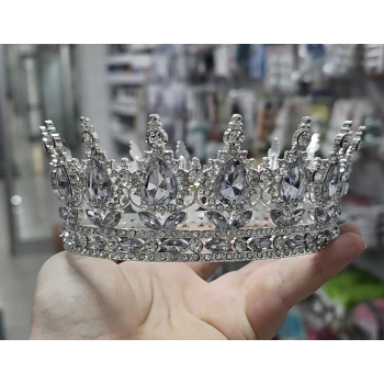 Pasta Üstü Metal Taç Büyük Boy