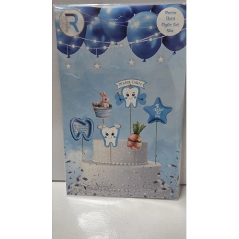 Diş Temalı Pasta Üstü Süs