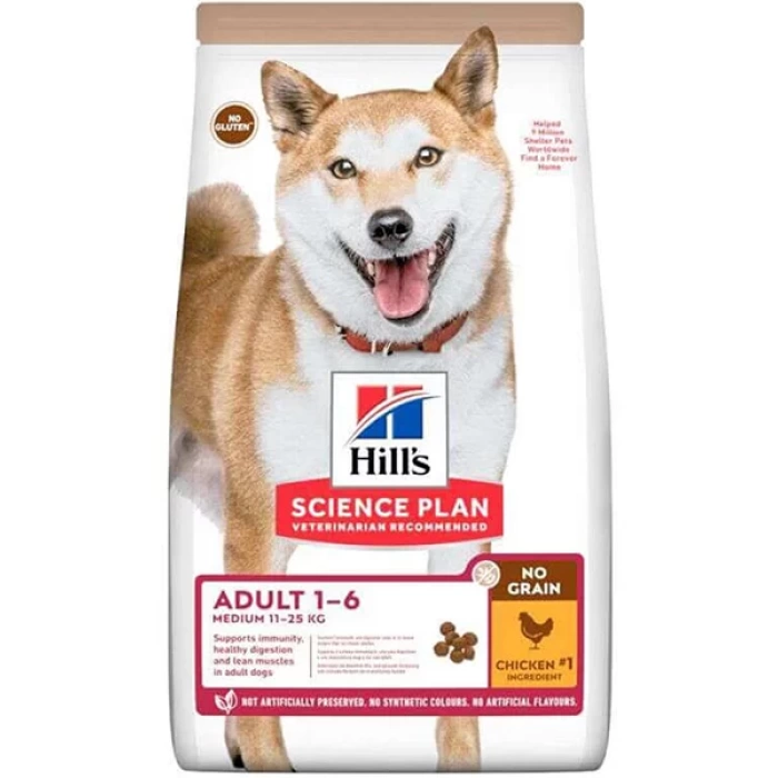 Hills Tahılsız Tavuklu Orta Irk Yetişkin Köpek Maması 12 Kg