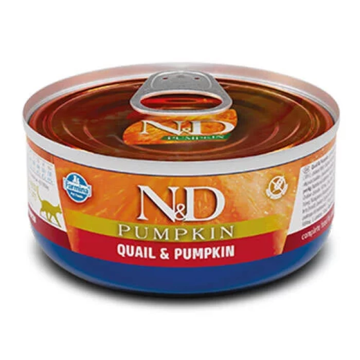 N&D Pumpkin Tahılsız Balkabaklı ve Bıldırcın Etli Kedi Konservesi 70 Gr