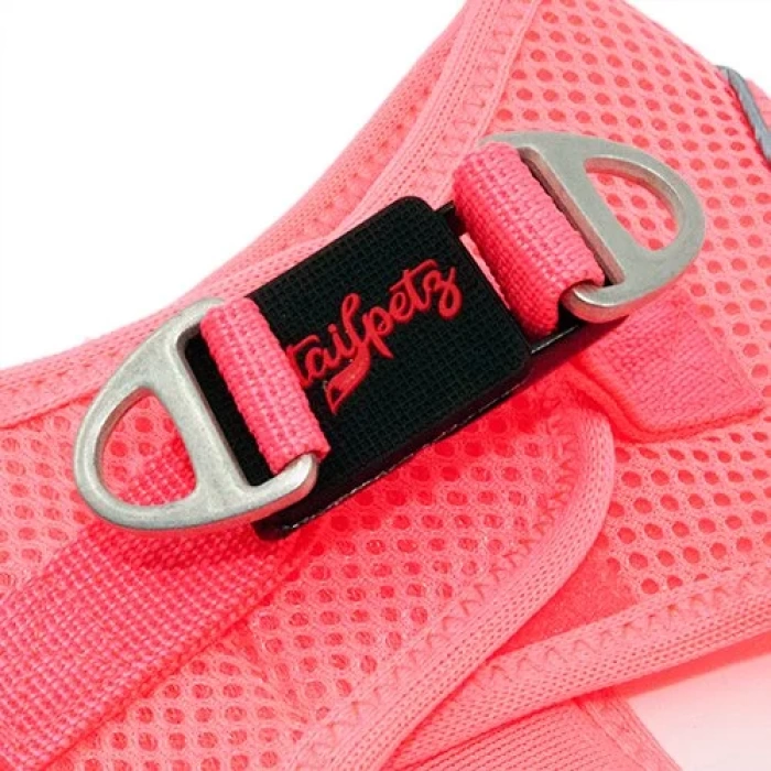 Tailpetz Airmesh Neon-Pembe Göğüs Tasması