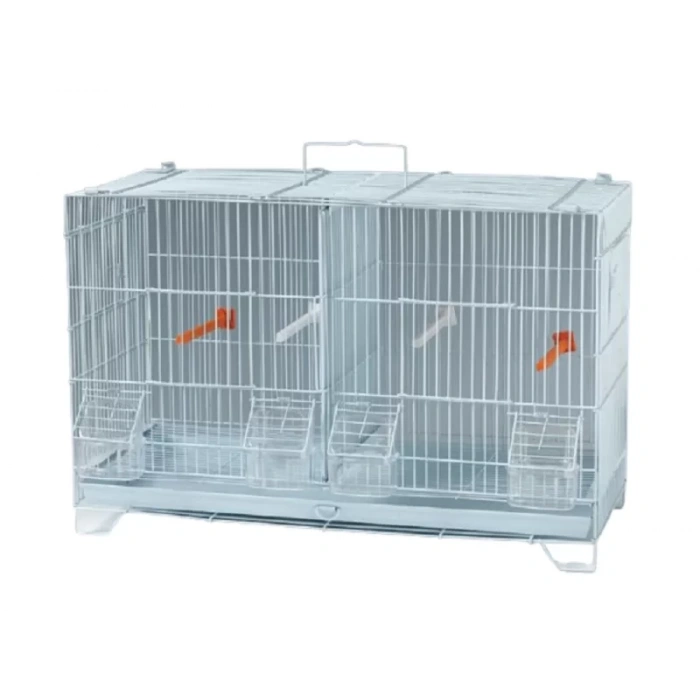 4 Yemlikli Çifthane Kuş Kafesi 60x27x40 cm