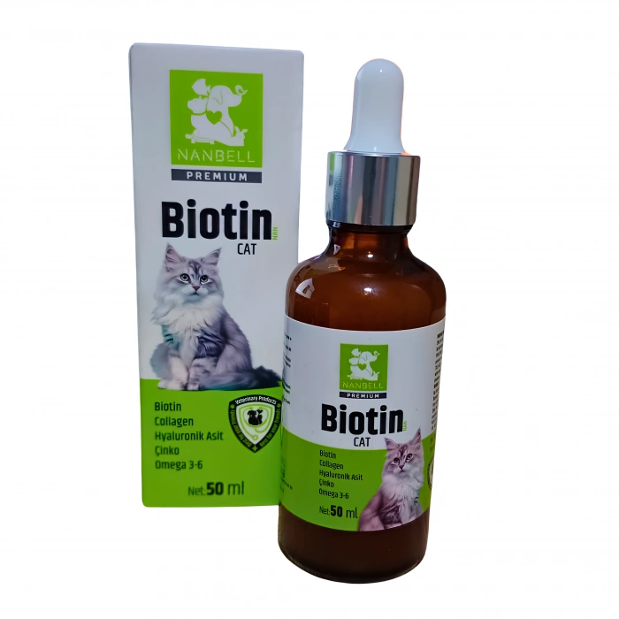 Nanbell Biotin Cat 50 ml - Kediler İçin Tüy ve Cilt Destek Takviyesi