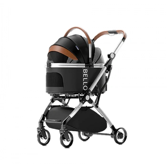 3 in 1 Katlanabilir Şık Tasarımlı Evcil Hayvan Arabası 15 Kg Kapasiteli