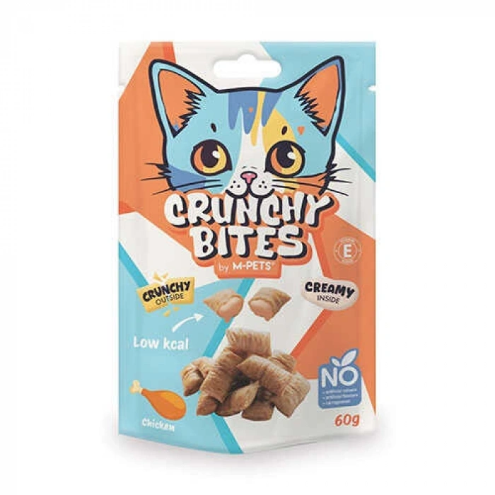 M-Pets Crunchy Bites Tavuklu Kedi Ödül Maması 60 Gr