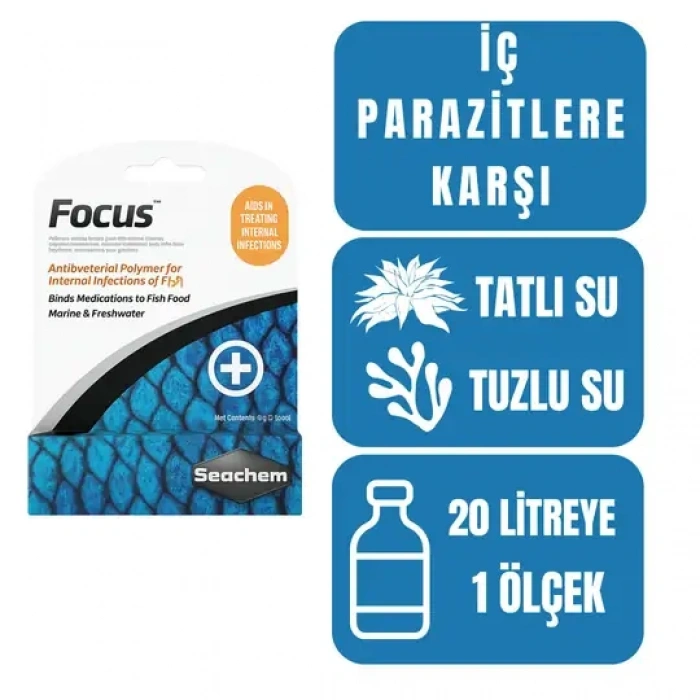 Seachem Focus 5 gr - İç Parazit İlacı