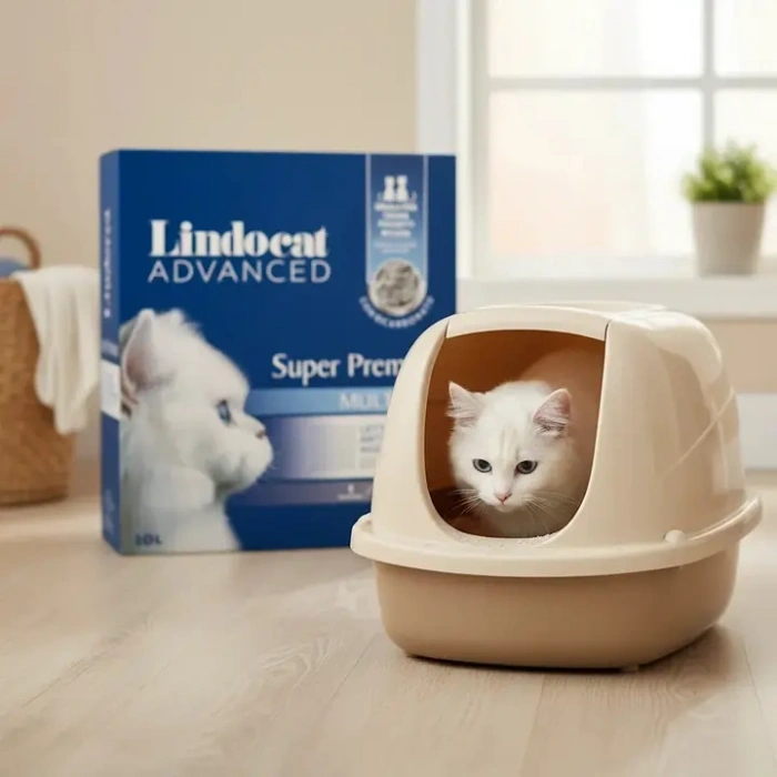 Lindocat Super Premium Multicat Bikarbonatlı Koku Önleyici ve Ekstra Güçlü Topaklanan Kedi Kumu 10 Lt