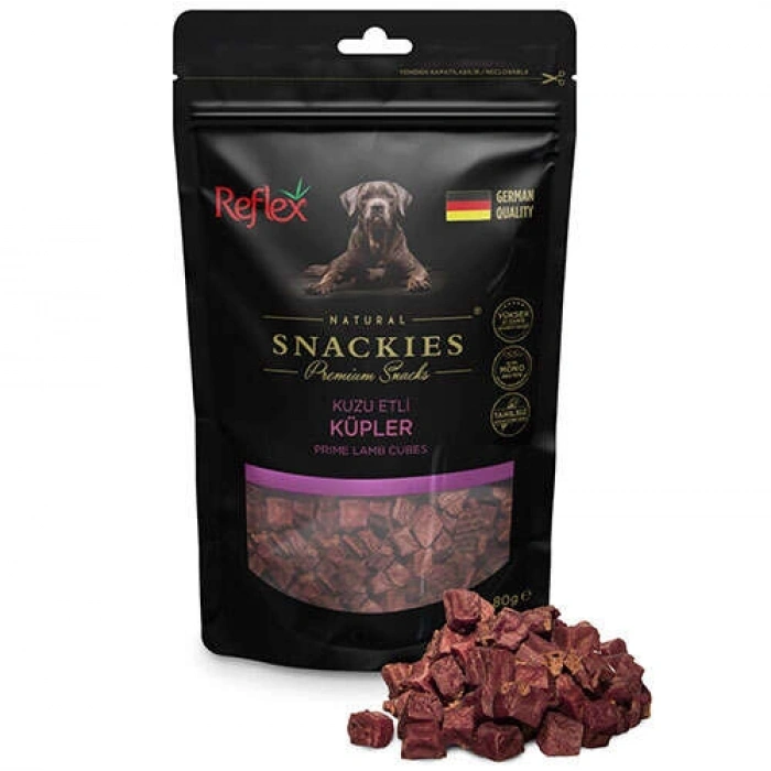 Reflex Snackies Natural Kuzu Etli Küp Tahılsız Köpek Ödül Maması 80 Gr