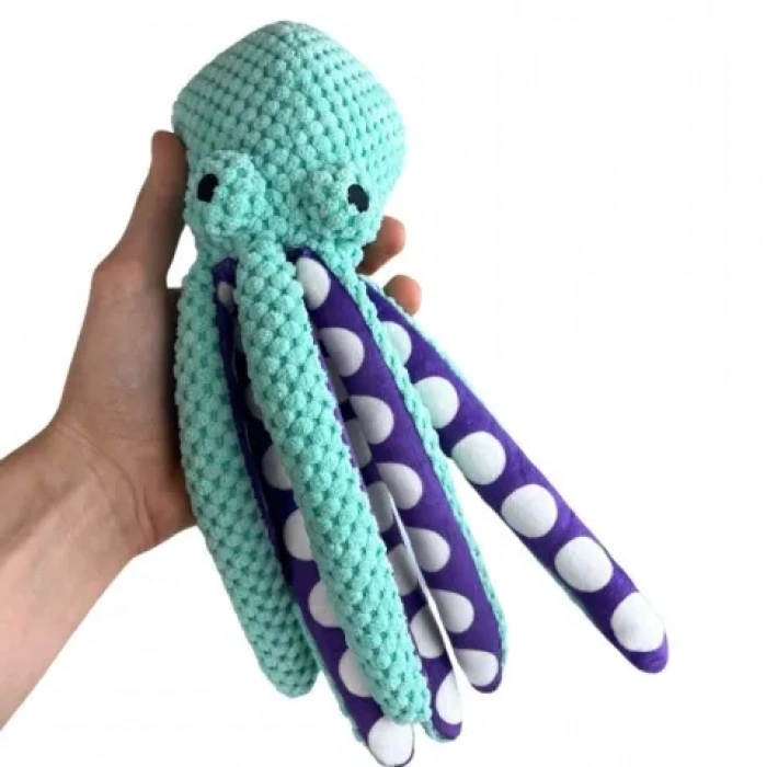 Öten Ahtapot Şekilli Köpek Oyuncağı 32 cm