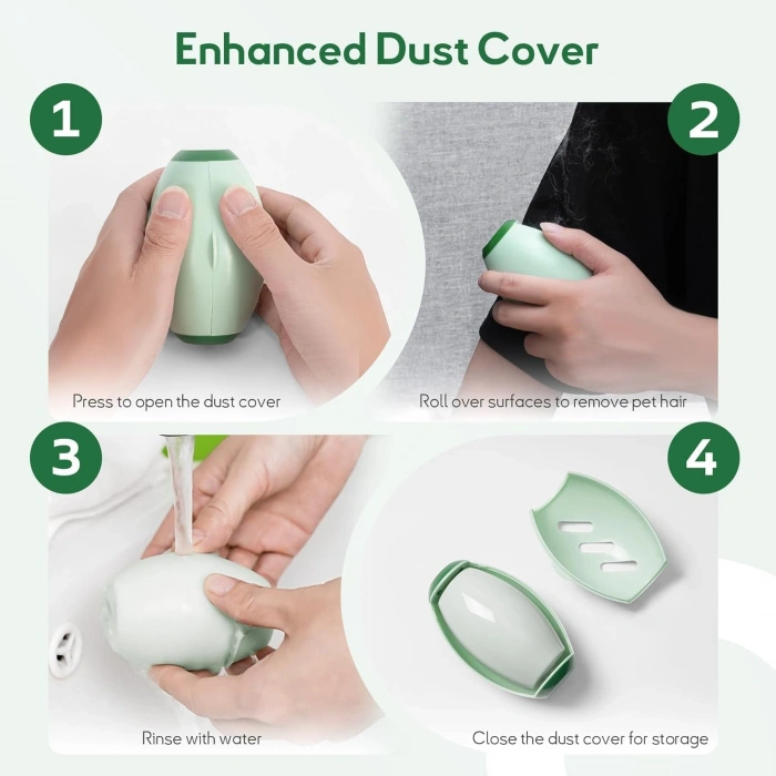 Yeniden Kullanılabilir Taşınabilir Silikon Tüy Toplama Rulosu