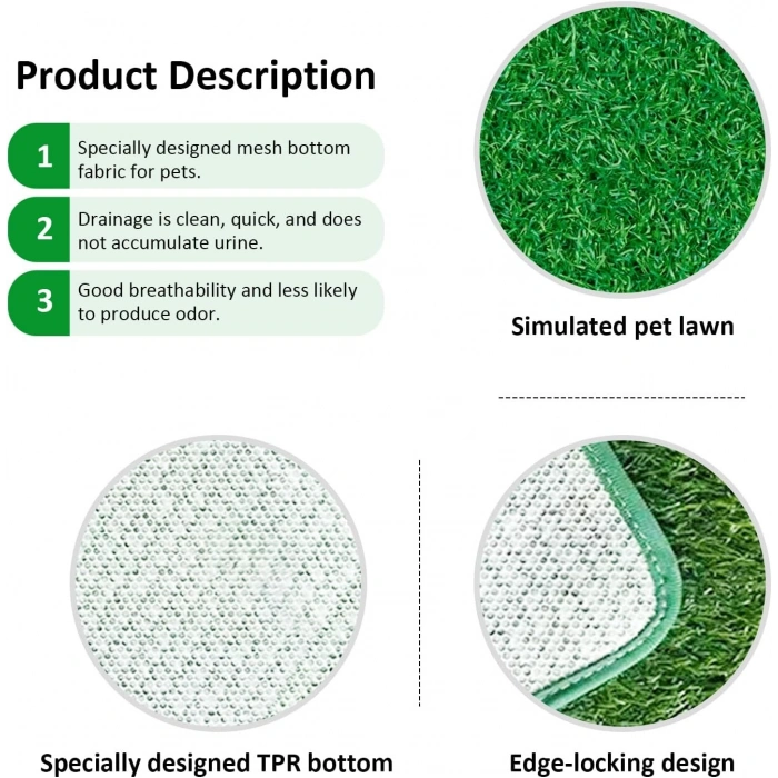 Tekrar Kullanılabilir Köpek Tuvalet Eğitim Halısı M 46x58 cm