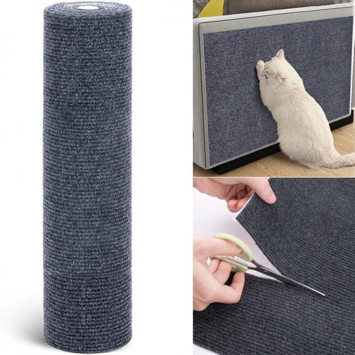 Kesilebilir Kendinden Yapışkanlı Kedi Tırmalama Matı Halısı 30x60 cm