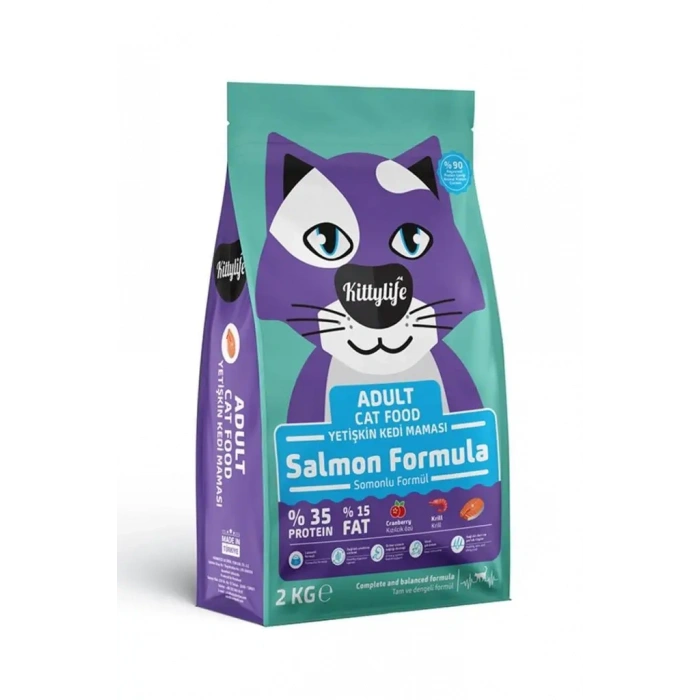 Kitty Life Somonlu Yetişkin Kedi Maması 2 Kg