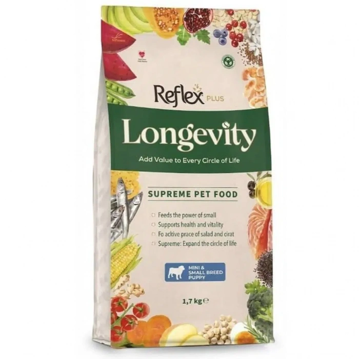 Reflex Plus Longevity Mini ve Küçük Irk Yavru Köpek Maması 1700 Gr