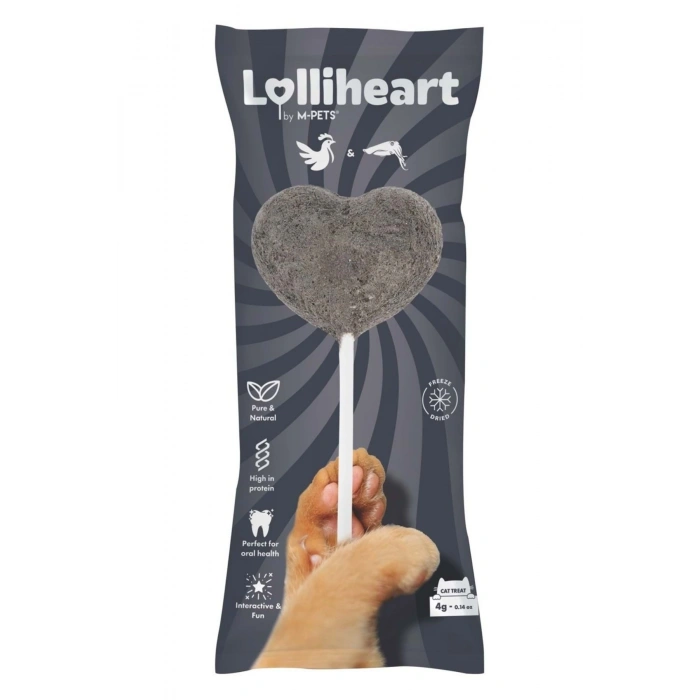 M-Pets Lolliheart Tavuklu ve Mürekkep Balıklı Kedi Ödülü 4 Gr