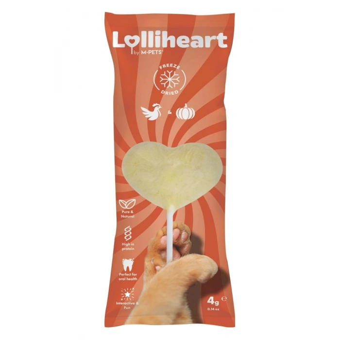 M-Pets Lolliheart Tavuklu ve Balkabaklı Kedi Ödülü 4 Gr