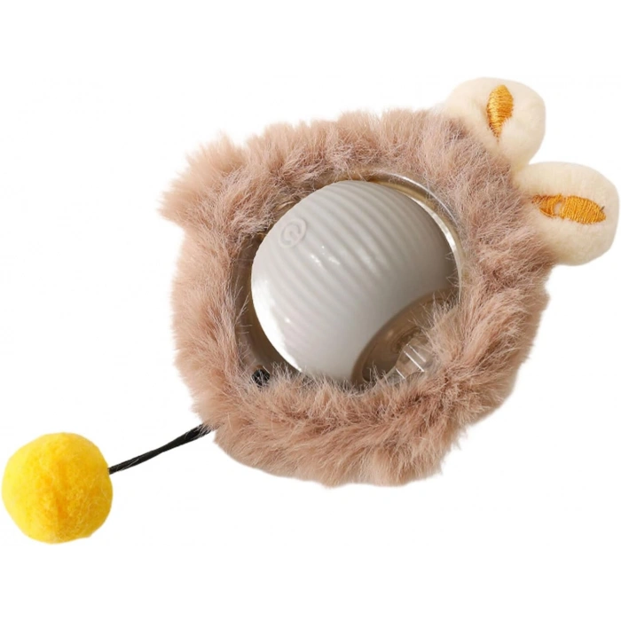 Hareketli Usb Şarjlı Tüylü Akıllı Oyun Topu İnteraktif Kedi Oyuncağı