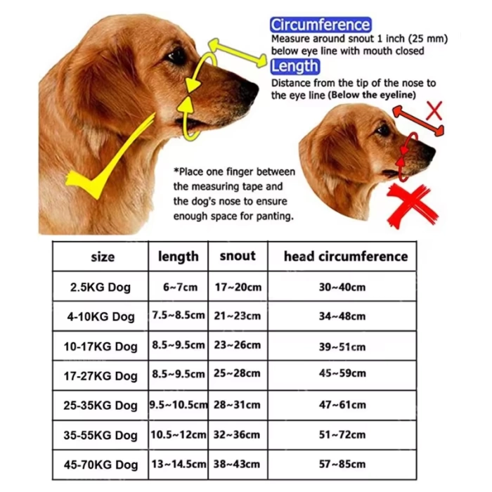 Ayarlanabilir Esnek Nefes Alınabilen Köpek Ağızlık