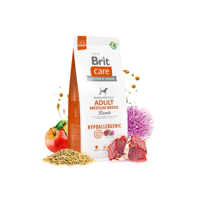 Brit Care Adult Medium HypoAllergenic Orta Irk Kuzulu Köpek Maması 12 Kg + Nutri Ödül Maması HEDİYELİ