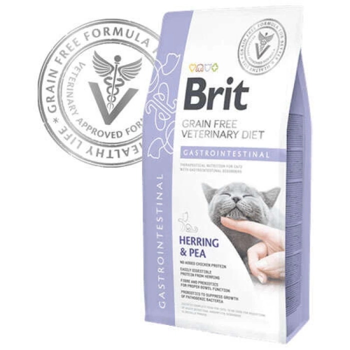 Brit Veterinary Diets Gastrointestinal Tahılsız Ringa Balıklı Kedi Maması 2 Kg