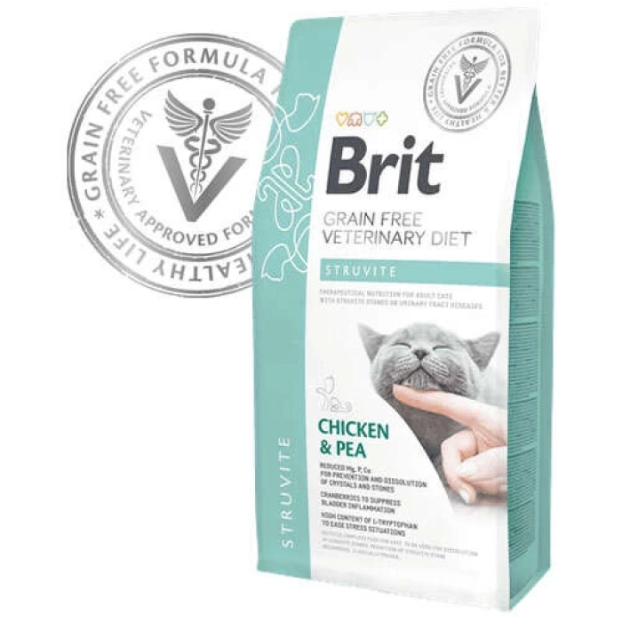 Brit Veterinary Diets Struvite Tahılsız Tavuk Bezelye Kedi Maması 2 Kg