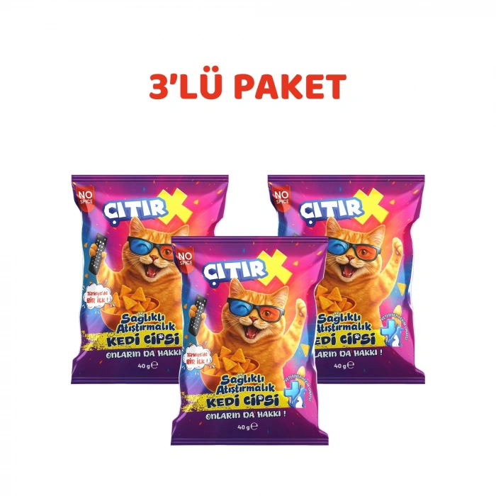 ÇıtırX Kedi Cipsi Somon Balıklı 40 Gr X 3 ADET