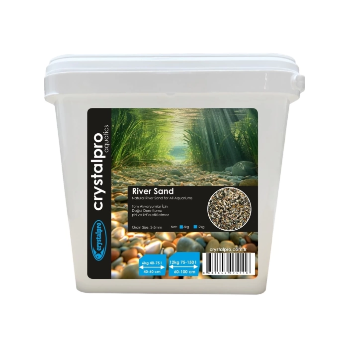 CrystalPro River Sand 12 Kg - İnce Nehir Çakılı Akvaryum Kumu