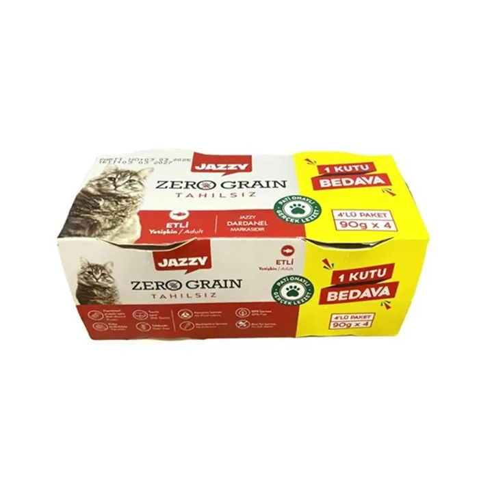 Dardanel Jazzy Dana Etli Kedi Konservesi 4x90 Gr