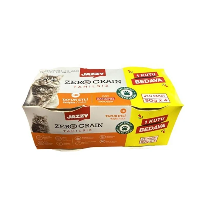 Dardanel Jazzy Tavuk Etli Kedi Konservesi 4x90 Gr