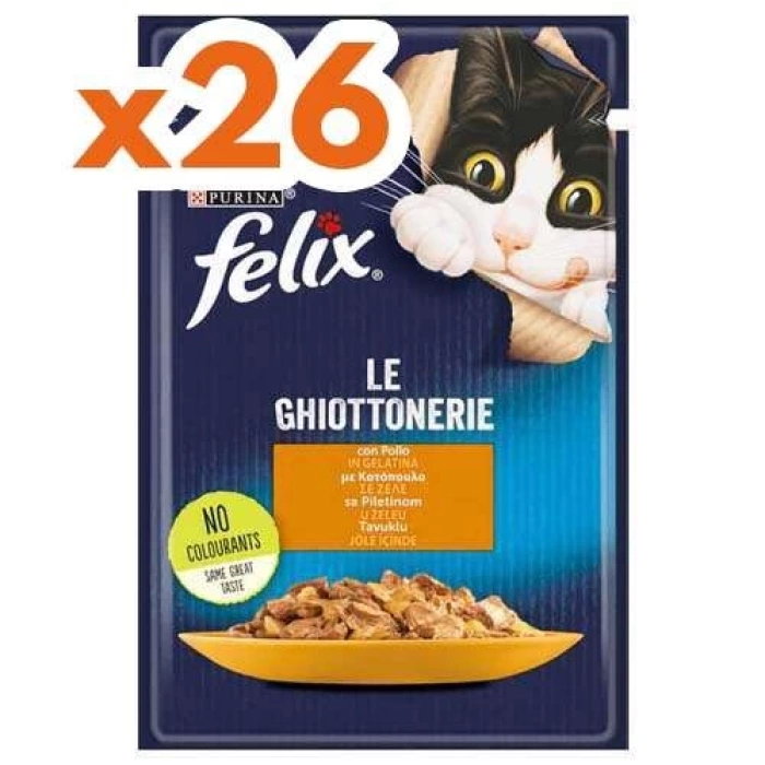 Felix Pouch Le Ghiottonerie Tavuklu Yaş Kedi Maması 85 Gr - 26 AL 24 ÖDE