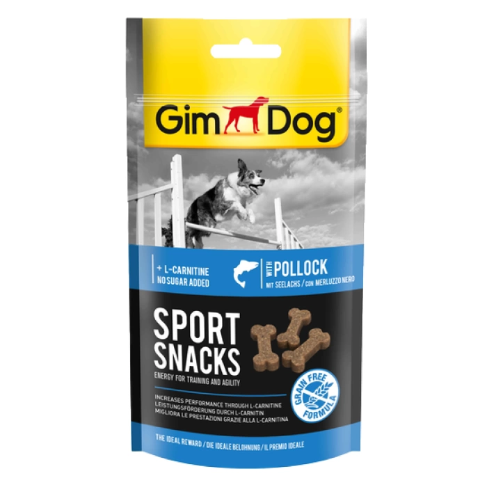 GimDog Sportsnacks Pollock Kömür Balıklı Ödül Tableti 60 Gr