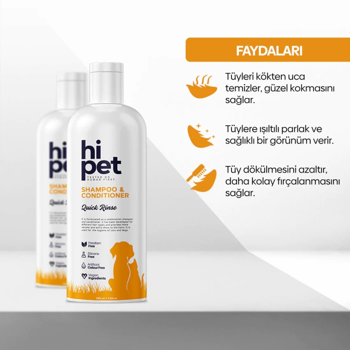 HiPet Kedi Köpek Kondisyonerli Şampuan 200 ml