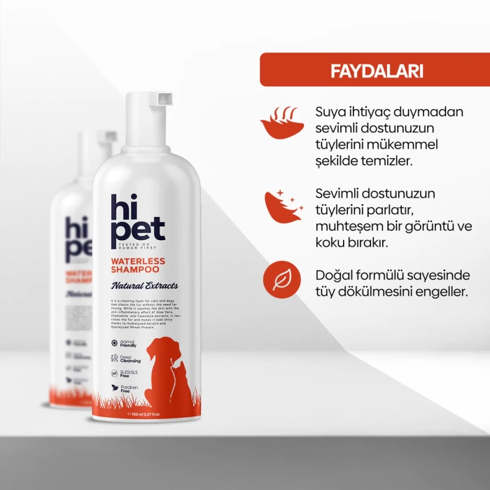 HiPet Kedi Köpek Kuru Şampuan 150 ml