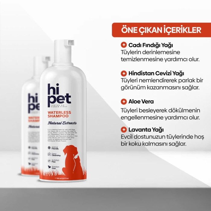 HiPet Kedi Köpek Kuru Şampuan 150 ml