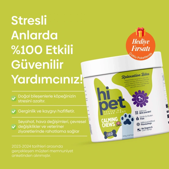 Hipet Sakinleştirici Çiğnenebilir Tablet 100 Gr