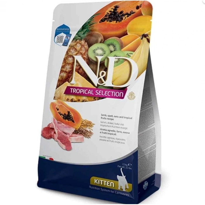 N&D Tropical Selection Kitten Kuzu Etli Yavru Kedi Maması 1.5 Kg