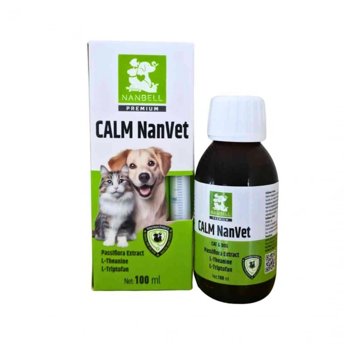 Nanbell Calm NanVet – Kedi ve Köpekler İçin Sakinleştirici Likit Takviye 100 ml | Stres Azaltıcı ve Rahatlatıcı Destek