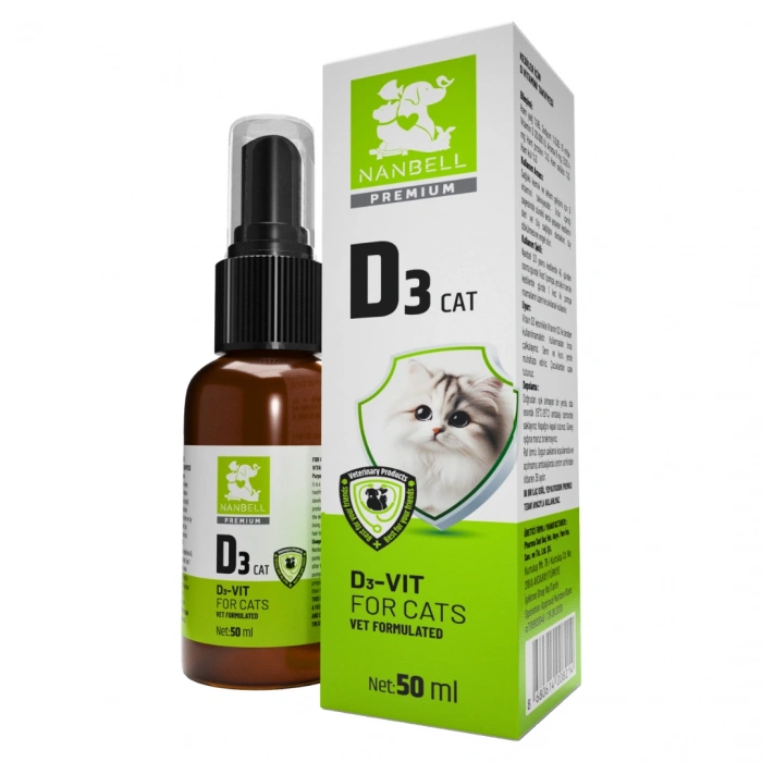 Nanbell D3 Cat 50 ml – Kediler İçin D Vitamini Takviyesi