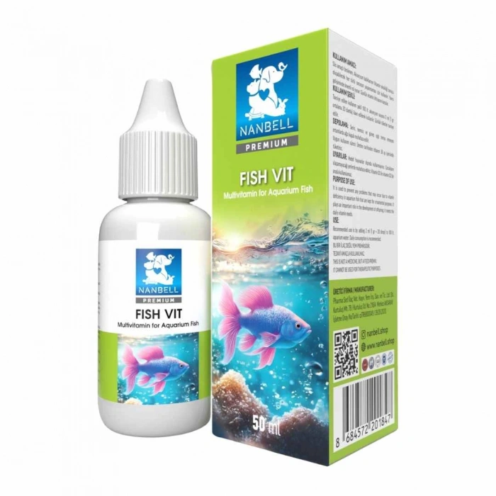 Nanbell FishVit 50 ml - Akvaryum Balıkları İçin Multivitamin