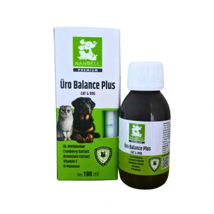 Nanbell Üro Balance Plus Cat & Dog – İdrar Yolu Sağlığı ve pH Dengeleyici Takviye 100 ml