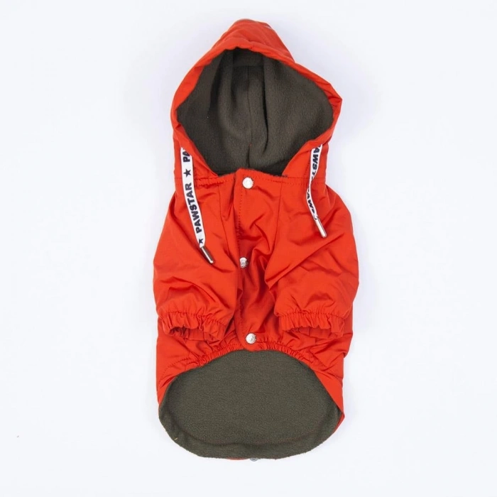 Pawstar Pluvia İçi Polar Orta-Büyük Irk Köpek Yağmurluk Turuncu