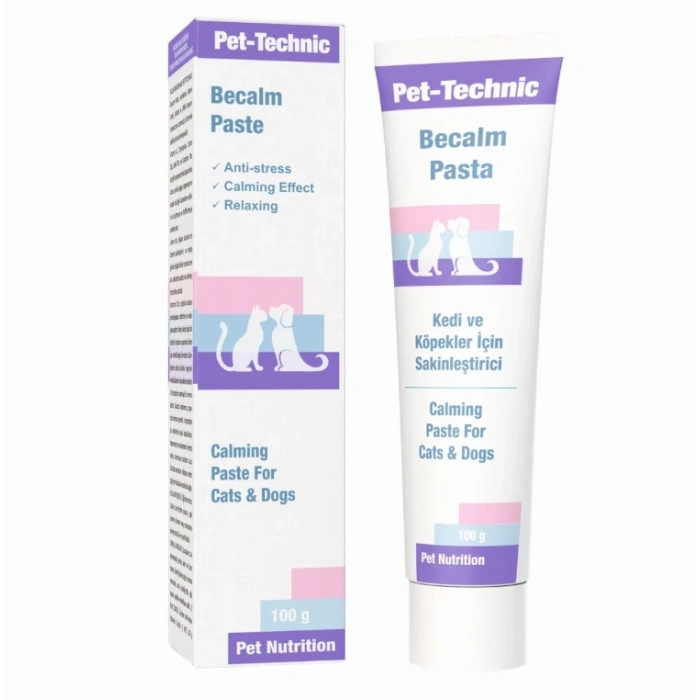 Pet-Technic Becalm Paste Kedi Köpek Stres ve Anksiyete Azaltıcı Doğal Sakinleştirici Takviye 100 Gr