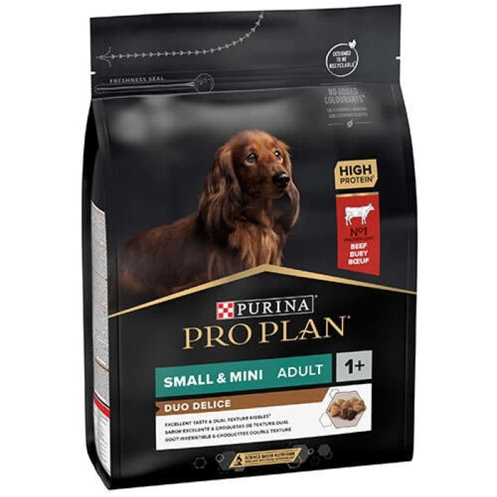 Pro Plan Duo Delice Small & Mini Biftekli Küçük Irk Yetişkin Köpek Maması 2.5 Kg