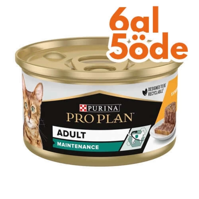 ProPlan Adult Tavuk Etli ve Sebzeli Kedi Konservesi 85 Gr - 6 Al 5 Öde